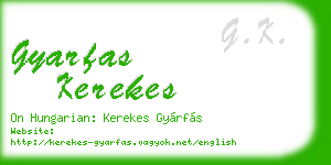gyarfas kerekes business card