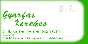 gyarfas kerekes business card